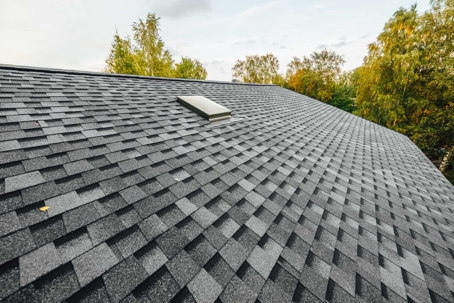 A gray residential roof